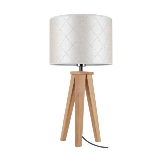Mirabella Lampe de Table 1xE27 Max.60W Chêne Huilé/Câble Anthracite/Matière Synthétique Nacrée
