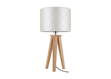 Mirabella Lampe de Table 1xE27 Max.60W Chêne Huilé/Câble Anthracite/Matière Synthétique Nacrée