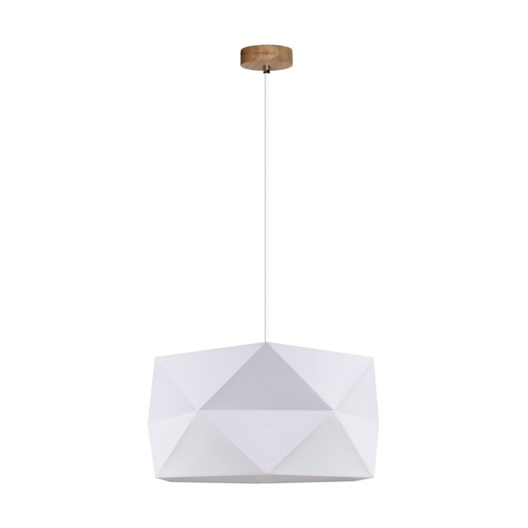 Finja Suspension 1xE27 Max.60W Chêne Huilé/Câble Blanc/Tissu Blanc Finja Suspension 1xE27 Max.60W Chêne Huilé/Câble Blanc/Tissu Blanc