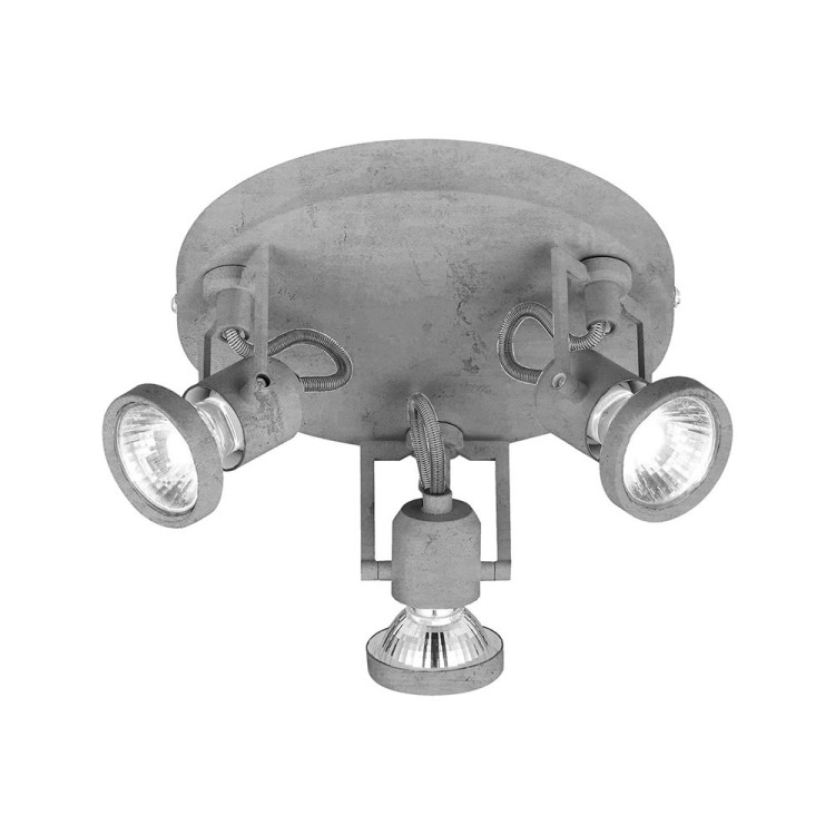 Concreto Plafonnier 3xGU10 50W Béton Gris/Métal Chromé Concreto Plafonnier 3xGU10 50W Béton Gris/Métal Chromé