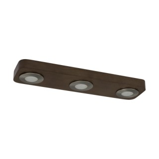 Sunniva Plafonnier Incl.3xLED 5W Bois de Hêtre couleur Noyer/Métal Satiné