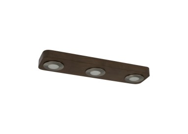Sunniva Plafonnier Incl.3xLED 5W Bois de Hêtre couleur Noyer/Métal Satiné