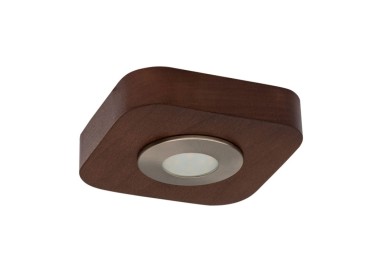 Sunniva Plafonnier Incl.1xLED 5W Bois de Hêtre couleur Noyer/Métal Satiné