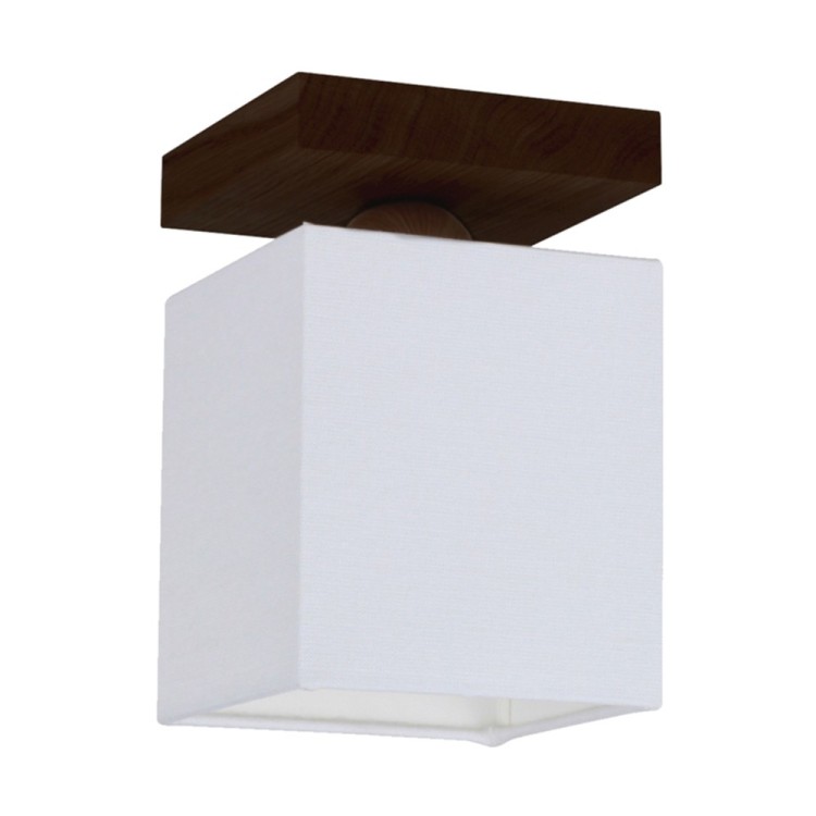 Inger Plafonnier 1xE27 Max.25W Bois de Hêtre couleur Noyer/Tissu Blanc Inger Plafonnier 1xE27 Max.25W Bois de Hêtre couleur Noyer/Tissu Blanc