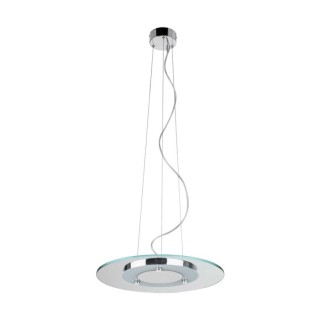 Minnesota Suspension Incl. 1xLED 22W Métal Chromé/Verre Blanc