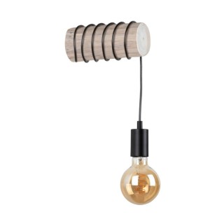 Trabo Short Applique 1xE27 Max.25W Bois de Pin Teinté Gris/Noir