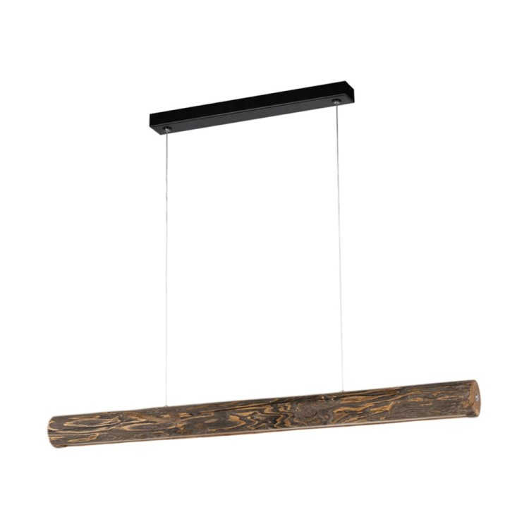 Lucas Suspension 1xLED 24V Intégrée, 33W Bois de Pin Teinté Noyer/Métal Noir avec Variateur Tactile Lucas Suspension 1xLED 24V Intégrée, 33W Bois de Pin Teinté Noyer/Métal Noir avec Variateur Tactile