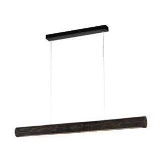 Lucas Suspension 1xLED 24V Intégrée, 33W Bois de Pin Teinté Noir/Métal Noir avec Variateur Tactile