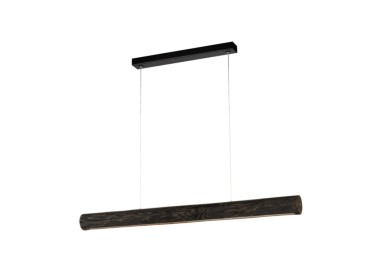 Lucas Suspension 1xLED 24V Intégrée, 33W Bois de Pin Teinté Noir/Métal Noir avec Variateur Tactile