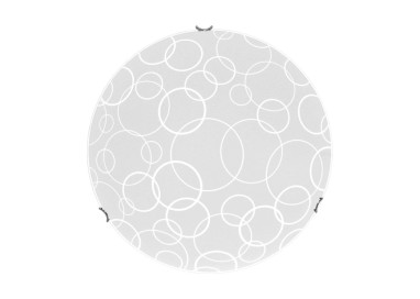 Arizona Plafonnier Incl. 1xLED 18W 1650lm 2700K Métal Chromé/Verre Blanc à motifs
