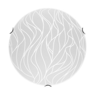 Wisconsin Plafonnier Incl. 1xLED 30W Métal Chromé/Verre Blanc à motifs