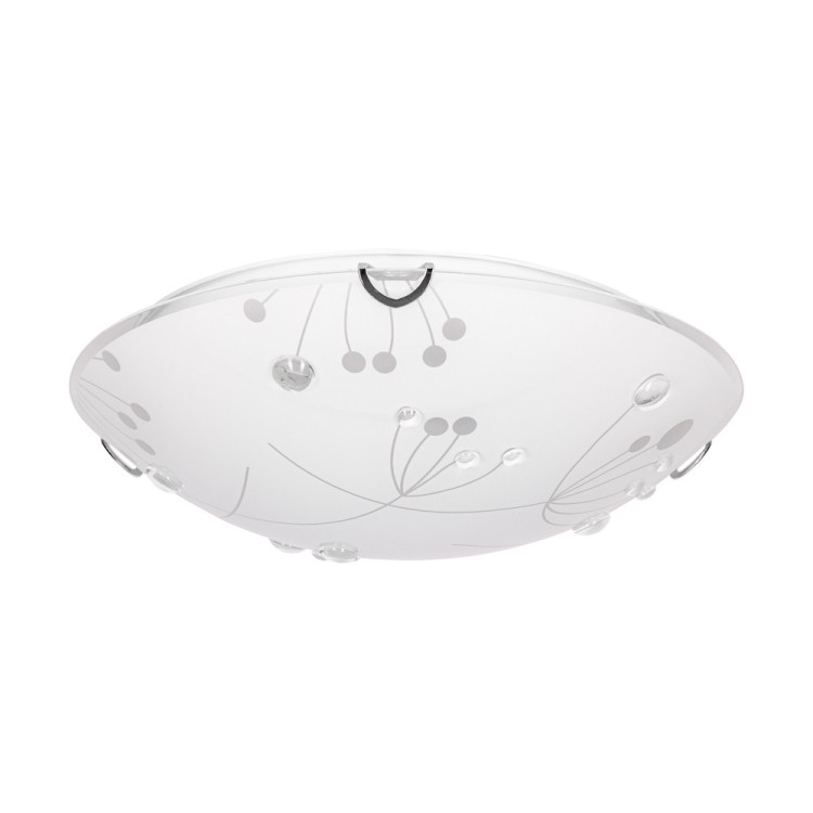 Maryland Plafonnier Incl. 1xLED 13W Métal Chromé/Verre Blanc à motifs Maryland Plafonnier Incl. 1xLED 13W Métal Chromé/Verre Blanc à motifs