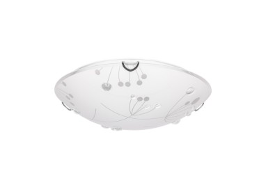 Maryland Plafonnier Incl. 1xLED 13W Métal Chromé/Verre Blanc à motifs