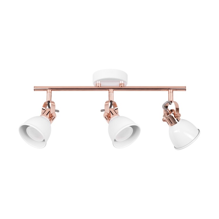 Anita Plafonnier 3xGU10 50W Métal Cuivré/Métal Blanc Anita Plafonnier 3xGU10 50W Métal Cuivré/Métal Blanc