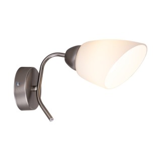 Viletta Applique 1xE27 max. 60W Métal Satiné/Verre Blanc