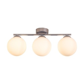 Tilo Plafonnier 3xE14 max. 25W Métal Chromé/Verre Blanc