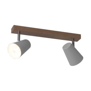 Astrid Plafonnier 2xE14 max. 40W Bois de Bouleau/Métal Blanc
