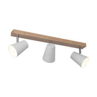 Astrid Plafonnier 3xE14 max. 40W Bois de Bouleau/Métal Blanc