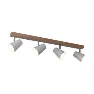 Astrid Plafonnier 4xE14 max. 40W Bois de Bouleau/Métal Blanc