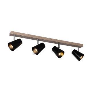 Astrid Plafonnier 4xE14 max. 40W  Bois de Bouleau/Métal Noir