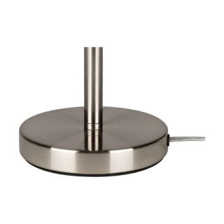 Tamara Lampe de Table 1xE27 Max.40W Métal Satiné/Câble PVC Transparent/Tissu Eco