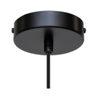Prahas Lampe Suspendue 1xE14 Max.40W Métal Noir/Câble PVC Noir/Chêne Huilé/Verre Blanc