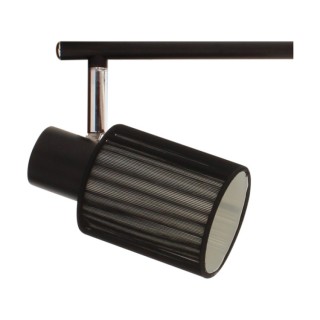 Carla Plafonnier 4xE14 Max.9W Métal Noir/Tissu Noir