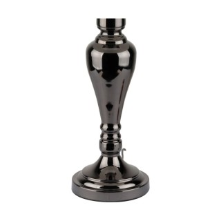 Karma Lampe de Table 1xE27 Max.60W Métal Noir/Tissu Blanc