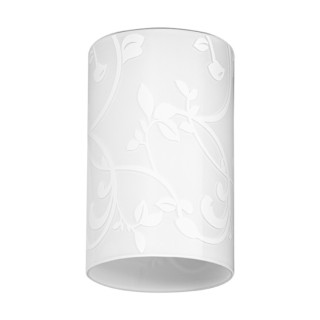 Flowers Lampe Suspendue 1xE27 60W Métal Chromé/Verre Blanc Fleuri