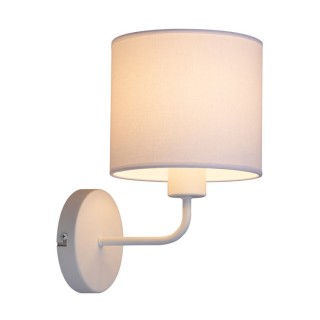 Tomi Applique 1xE27 Max.40W Métal Blanc/Tissu Blanc