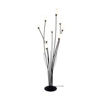 Gloriosa Lampadaire9xG9 Max.6W LED Métal Noir / Verre Blanc