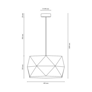 Finja Suspension 1xE27 Max.60W Chêne Huilé/Câble Blanc/Tissu Blanc
