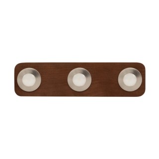 Sunniva Plafonnier Incl.3xLED 5W Bois de Hêtre couleur Noyer/Métal Satiné