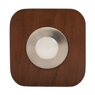 Sunniva Plafonnier Incl.1xLED 5W Bois de Hêtre couleur Noyer/Métal Satiné