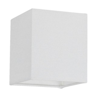 Inger Plafonnier 4xE27 Max.25W Bois de Hêtre couleur Noyer/Tissu Blanc