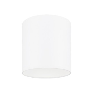 Jenta Plafonnier 3xE27 Max.25W Bois de Hêtre couleur Noyer/Tissu Blanc
