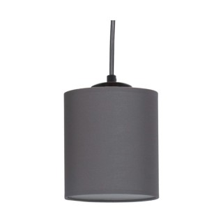 Furesta Plafonnier 3xE27 Max.25W Bois de Pin Teinté Gris/Métal Noir/Tissu Anthracite