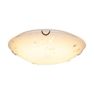 Maryland Plafonnier Incl. 1xLED 13W Métal Chromé/Verre Blanc à motifs