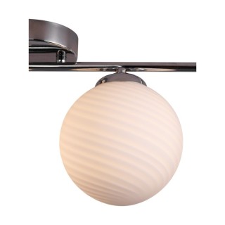 Tilo Plafonnier 4xE14 max. 25W Métal Chromé/Verre Blanc