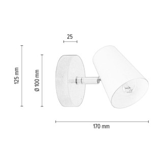Astrid Applique 1xE14 max. 40W Bois de Bouleau/Métal Blanc