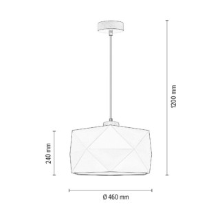 Finja Suspension 1xE27 Max.60W Bois de Bouleau/Câble PVC Noir/Tissu Noir