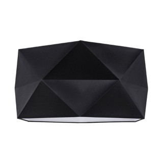 Finja Suspension 1xE27 Max.60W Bois de Hêtre couleur Noyer/Câble Noir/Tissu Noir