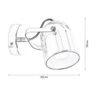 Inga Applique 1xE27 Max.60W Métal Chromé