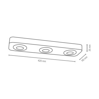 Sunniva Plafonnier Incl.3xLED 5W Bois de Hêtre couleur Noyer/Métal Satiné