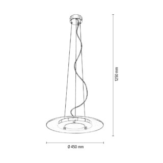 Minnesota Suspension Incl. 1xLED 22W Métal Chromé/Verre Blanc