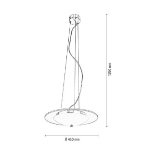 Minnesota Suspension Incl. 1xLED 22W Métal Chromé/Verre Blanc-Transparent