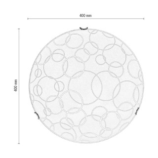 Arizona Plafonnier Incl. 1xLED 18W 1650lm 2700K Métal Chromé/Verre Blanc à motifs
