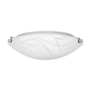 Wisconsin Plafonnier Incl. 1xLED 30W Métal Chromé/Verre Blanc à motifs