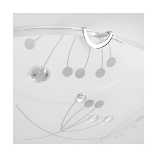 Maryland Plafonnier Incl. 1xLED 13W Métal Chromé/Verre Blanc à motifs