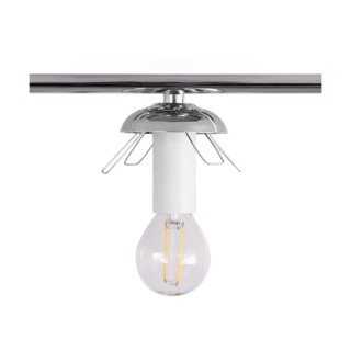 Tilo Plafonnier 4xE14 max. 25W Métal Chromé/Verre Blanc